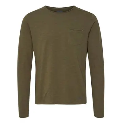 BLEND T-SHIRT L/S Pánské triko s dlouhým rukávem, khaki, velikost