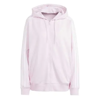 adidas 3-STRIPES FULL ZIP HOODIE Dámská mikina, růžová, velikost