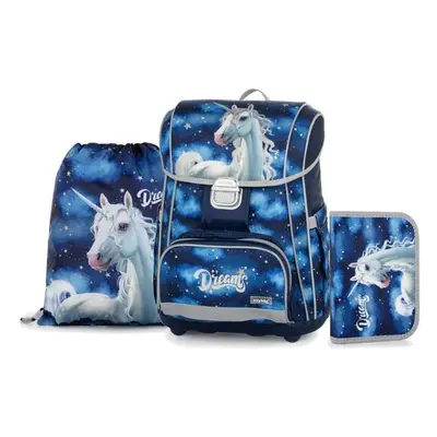 Oxybag SET UNICORN Školní set, tmavě modrá, velikost