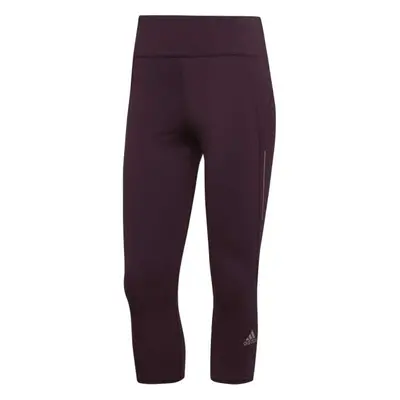 adidas OWN THE RUN LEGGINGS Dámské běžecké legíny, vínová, velikost