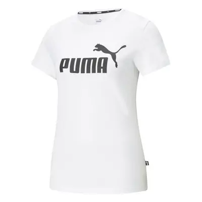 Puma ESSENTIALS LOGO TEE Dámské triko, bílá, velikost