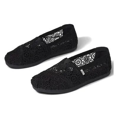 TOMS MOROCCAN CROCHET WM ALPR Dámské espadrilky, černá, velikost