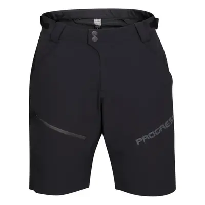 PROGRESS GENIUS BIKE SHORTS Pánské cyklistické šortky, černá, velikost