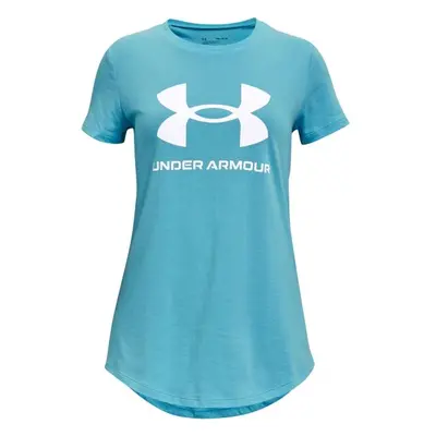 Under Armour LIVE SPORTSTYLE GRAPHIC SS Dívčí triko, tyrkysová, velikost