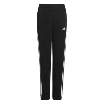 adidas ESSENTIALS 3-STRIPES FLEECE PANTS Juniorské tepláky, černá, velikost