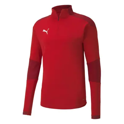 Puma TEAM FINAL TRAINING ZIP TOP TEE Pánské tréninkové triko, červená