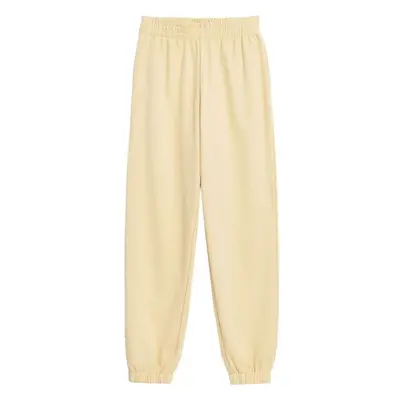 4F TROUSERS CAS W Dámské tepláky, žlutá, velikost