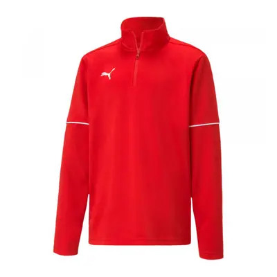 Puma TEAMGOAL 4 ZIP TOP Chlapecká mikina, červená, velikost