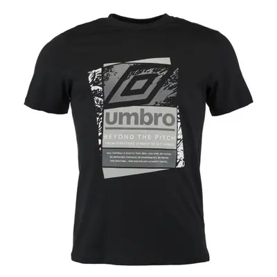 Umbro FW LAYERED BOX LOGO GRAPHIC TEE Pánské triko, černá, velikost