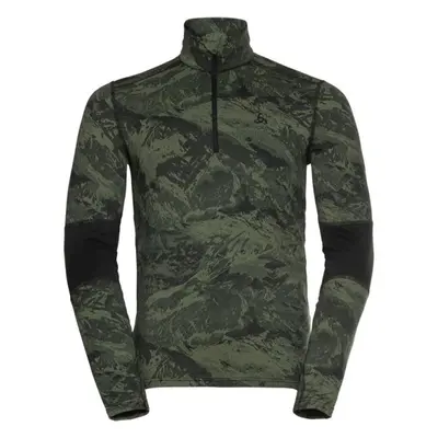 Odlo BL TOP TURTLE NECK WHISTLER Pánské funkční triko, tmavě zelená, velikost