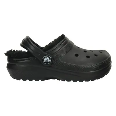 Crocs CLASSIC LINED CLOG K Unisex dětské nazouváky, černá