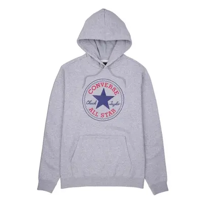 Converse STANDARD FIT CENTER FRONT LARGE CHUCK PATCH CORE PO HOODIE B Pánská mikina, šedá, velik