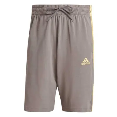 adidas ESSENTIALS SINGLE JERSEY 3-STRIPES SHORTS Pánské kraťasy, šedá, velikost