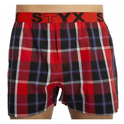 Styx MEN'S BOXERS SHORTS SPORTS RUBBER Pánské trenky, červená, velikost