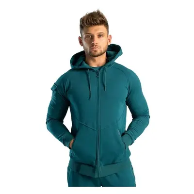 GymBeam NOVA ZIP UP Pánská sportovní mikina, tyrkysová, velikost