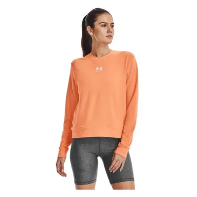 Under Armour RIVAL TERRY Dámská mikina, oranžová, velikost