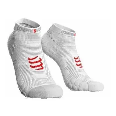 Compressport RACE V3.0 RUN LO Běžecké ponožky, bílá, velikost