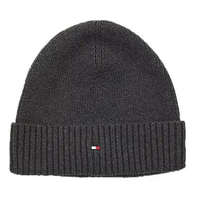 Tommy Hilfiger ESSENTIAL FLAG BEANIE Pánská zimní čepice, tmavě šedá, velikost