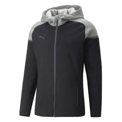 Puma TEAMCUP CASUALS HOODED Pánská tréninková mikina, černá, velikost