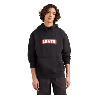 Levi's® T3 RELAXD GRAPHIC HOODIE Pánská mikina, černá, velikost