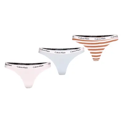 Calvin Klein 3PK THONG Dámské kalhotky, bílá, velikost