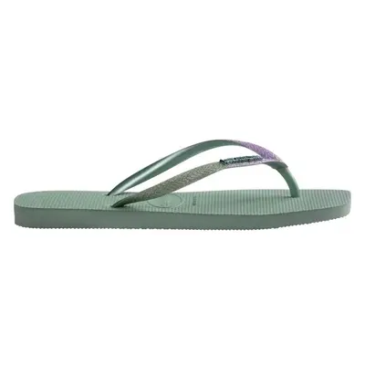 HAVAIANAS SQUARE GLITTER Dámské žabky, světle zelená