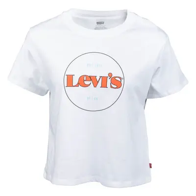 Levi's® GRAPHIC VARSITY TEE NEW CIRCLE Dámské tričko, bílá, velikost