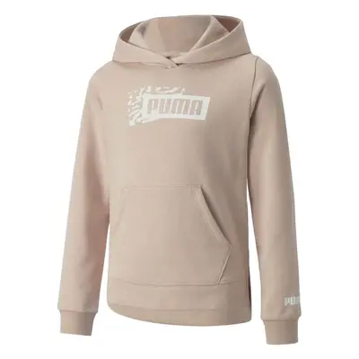 Puma ALPHA HOODIE Dívčí mikina, růžová, velikost