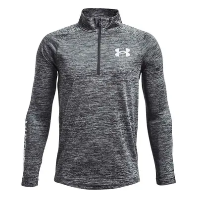 Under Armour TECH BL 1/2 ZIP Chlapecké tričko, tmavě šedá, velikost