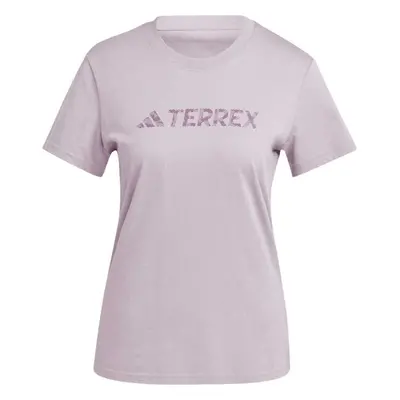 adidas TERREX CLASSIC LOGO TEE Dámské triko, růžová, velikost