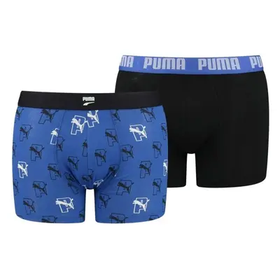 Puma MEN CAT AOP BOXER 2P Pánské boxerky, modrá, velikost