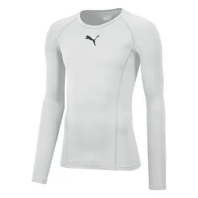 Puma LIGA BASELAYER LONG SLEEVE TEE Chlapecké triko, bílá, velikost