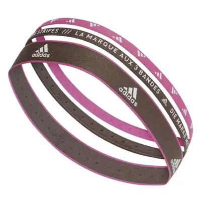 adidas HEADBAND 3PP Sportovní čelenky, hnědá, velikost