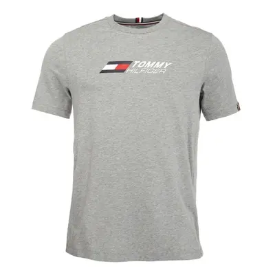 Tommy Hilfiger ESSENTIALS BIG LOGO S/S TEE Pánské tričko, šedá, velikost