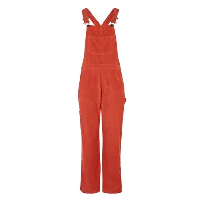 O'Neill CORD DUNGAREE Dámské laclové kalhoty, červená, velikost