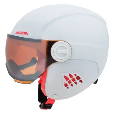 Alpina Sports CARAT LE VISOR HM Juniorská lyžařská helma, bílá, velikost