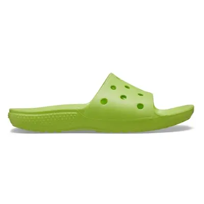 Crocs CLASSIC CROCS SLIDE K Dětské pantofle, zelená