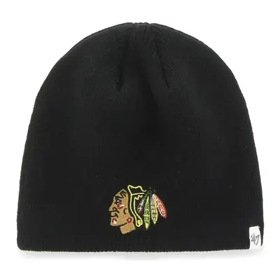 47 NHL CHICAGO BLACKHAWKS BEANIE Klubová zimní čepice, černá, velikost