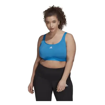 adidas TLRD Dámská podprsenka v plus size, modrá, velikost