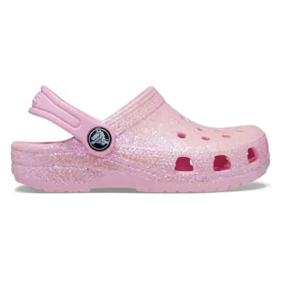 Crocs CLASSIC GLITTER CLOG T Dětské nazouváky, růžová