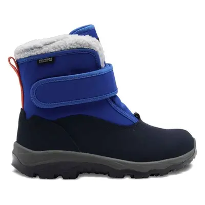 Jack Wolfskin VOJO SHELL TEXAPORE MID VC K Dětská zimní obuv, tmavě modrá, velikost