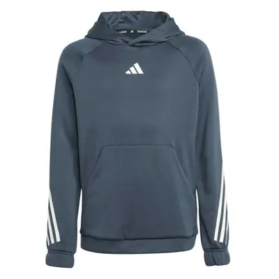 adidas TRAIN ICON HOODIE Chlapecká tréninková mikina, tmavě šedá, velikost