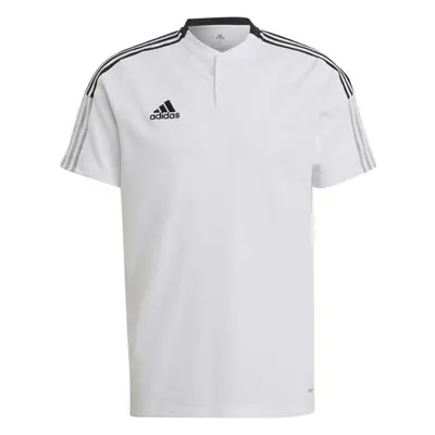 adidas TIRO POLO SHIRT Pánské fotbalové triko, bílá, velikost