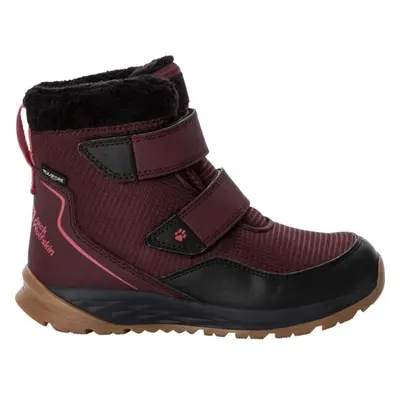 Jack Wolfskin POLAR WOLF TEXAPORE MID VC K Dětská zimní obuv, vínová, velikost