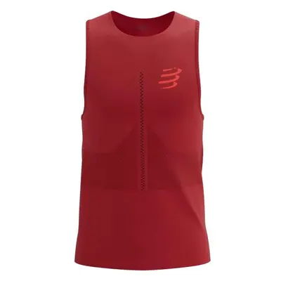 Compressport PRO RACING SINGLET Pánské běžecké tílko, červená, velikost