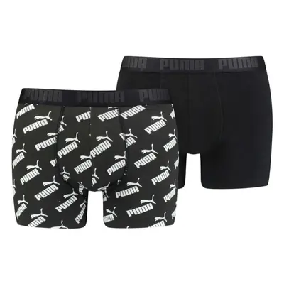 Puma MEN AOP BOXER 2P Pánské boxerky, černá, velikost