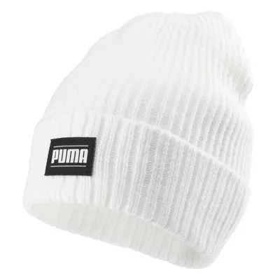 Puma RIBBED CLASSIC CUFF BEANIE Pletená čepice, bílá, velikost