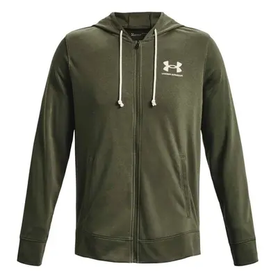 Under Armour RIVAL TERRY LC FZ Pánská mikina, khaki, velikost