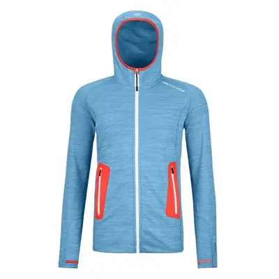 ORTOVOX FLEECE LIGHT HOODY W Dámská mikina, světle modrá, velikost