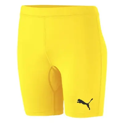 Puma LIGA BASELAYER SHORTS Pánské kraťasy, žlutá, velikost